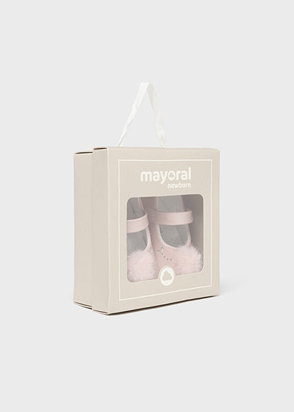 Mayoral Baby Girls Soft Patent Shoes in Rose Pink AW24