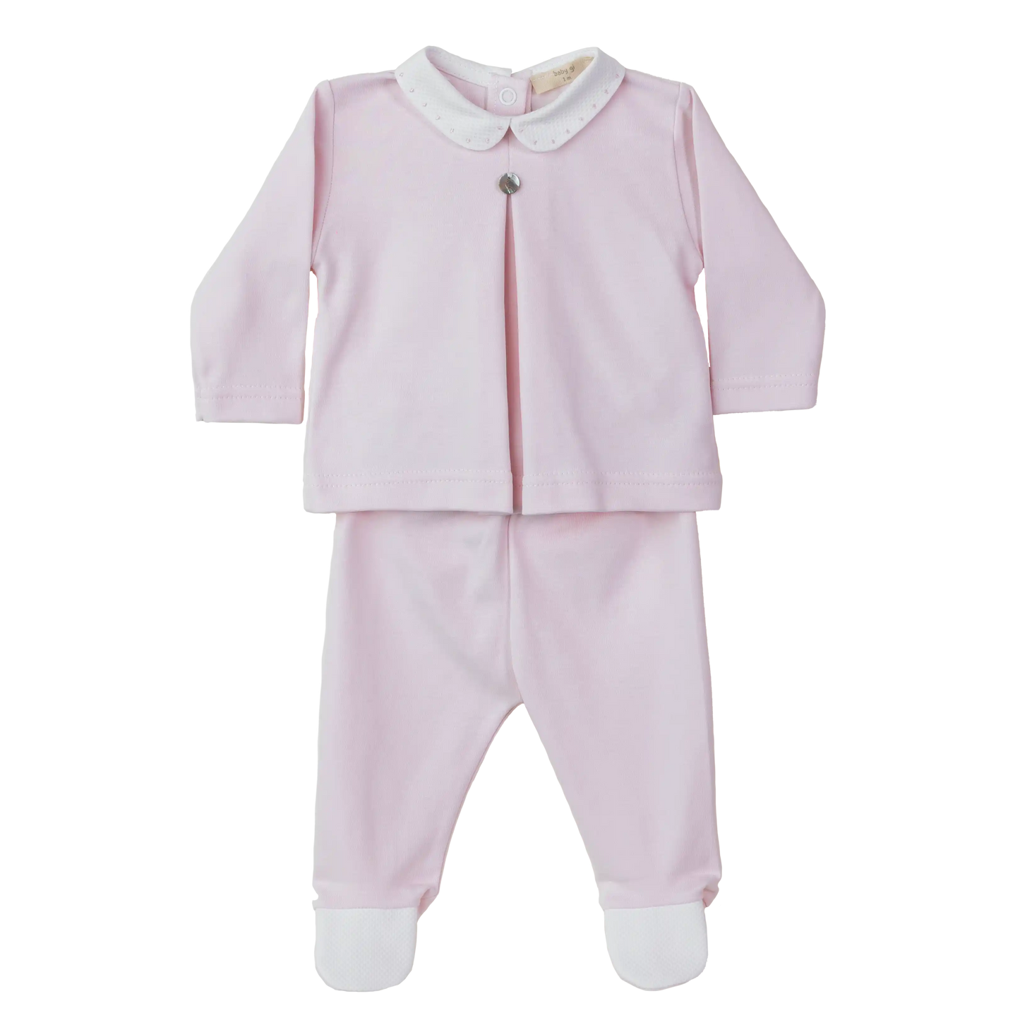 Baby Gi Girls Pink Velour 2 Piece Set AW24