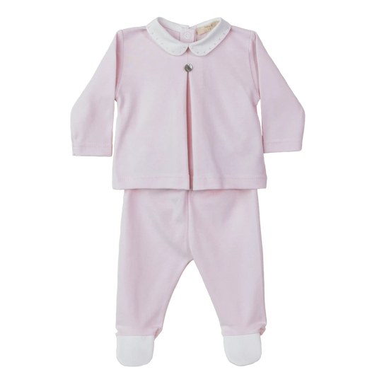 Baby Gi Girls Pink Velour 2 Piece Set AW24