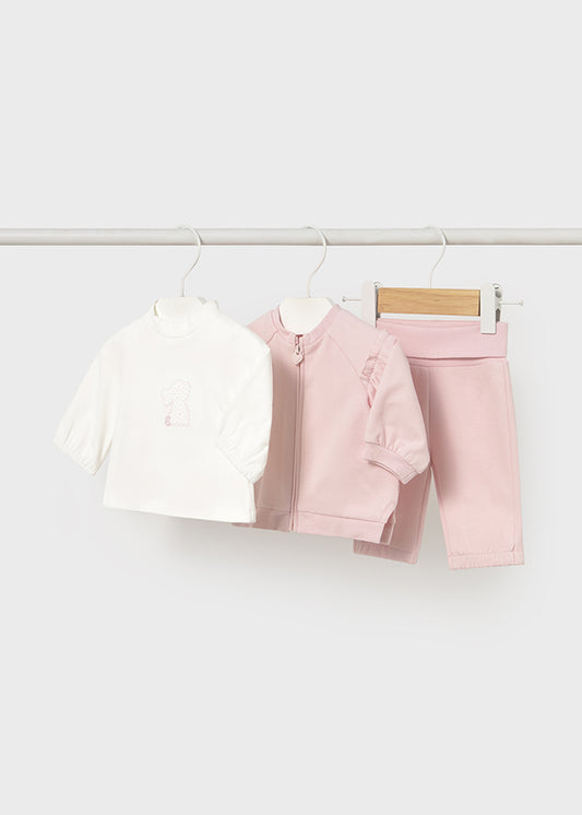 Mayoral Girls Pink 3 Piece Tracksuit AW25