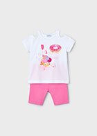 Mayoral Girls Pink Cycle Short Set SS25