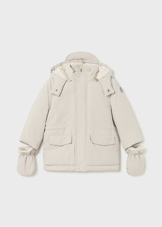 Mayoral Boys Beige Jacket With Mitts AW24