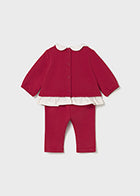 Mayoral Baby Girls Trouser Set In Beige or Red AW25