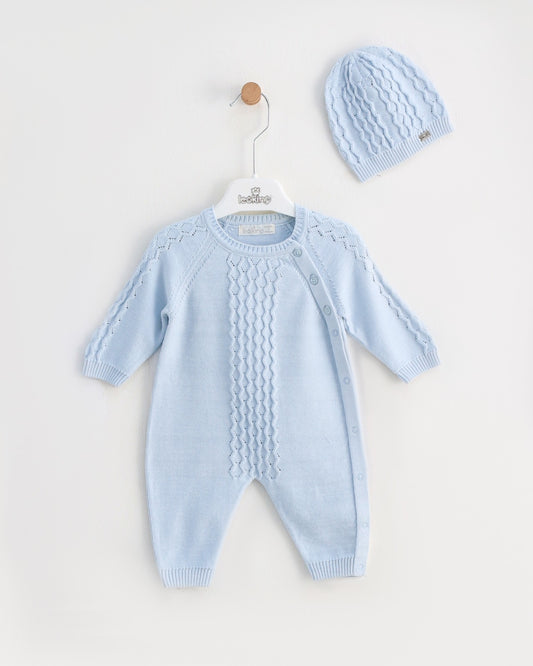 Leo King Boys Cotton All in One Romper and Hat