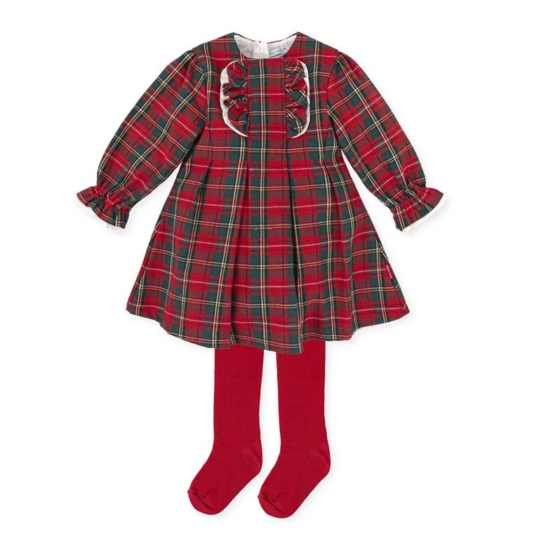 Tutto Piccolo Girls Red Tartan Dress AW