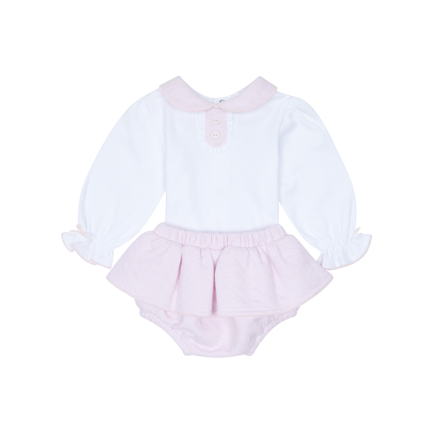 Deolinda Girls Pink And White Jam Pant Set Nevada AW25