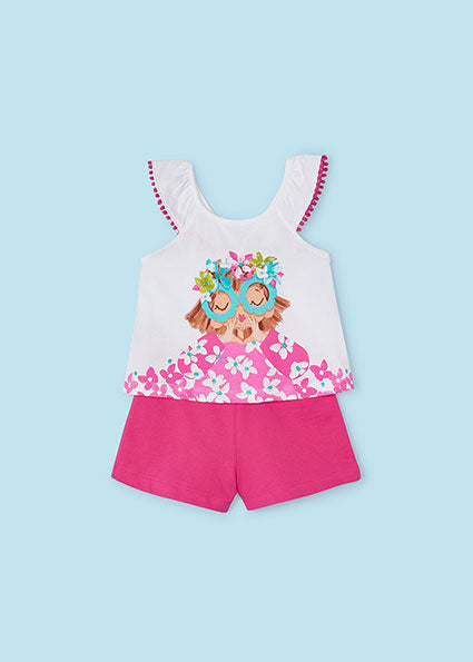 Mayoral Girls Fuscia Short Set SS24