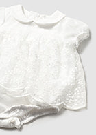 Mayoral Girls White Ceremony Romper SS25