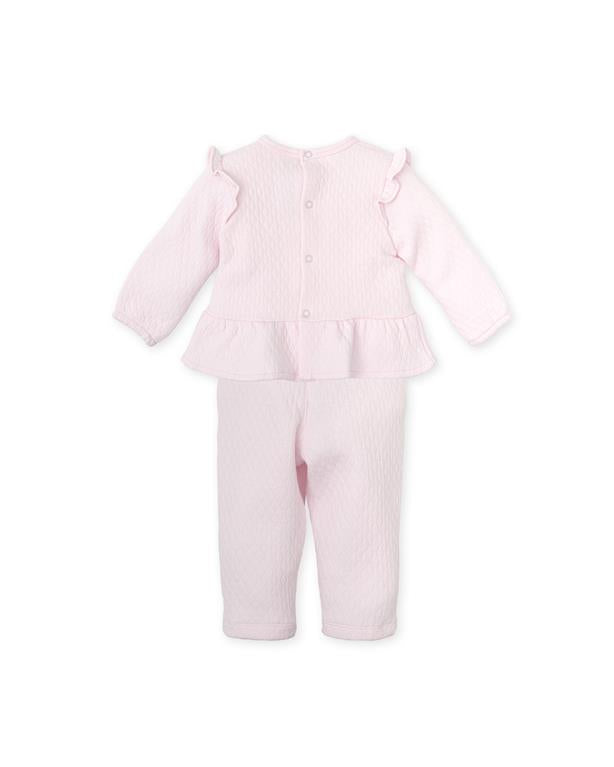 Tutto Piccolo Girls Pink Flower Trouser Set AW24