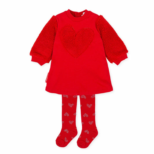 Agatha Ruiz De La Prada Girls Red Dress and Tights AW