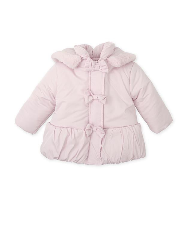 Tutto piccolo Girls Pink Jacket With Bows AW24