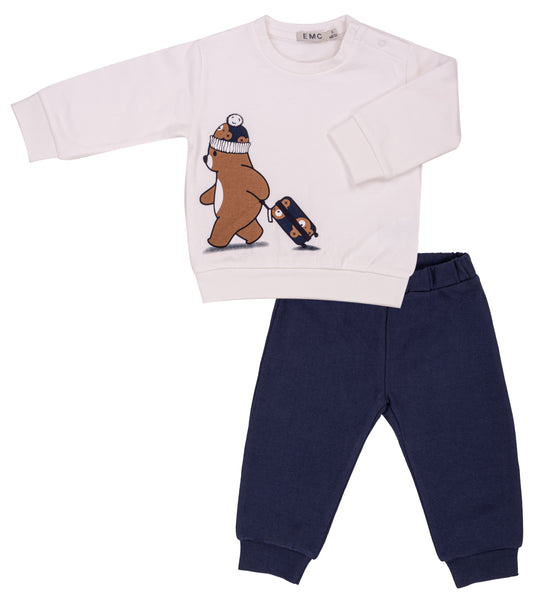 EMC Boys Navy Jogger and Sweatshirt Set AW25
