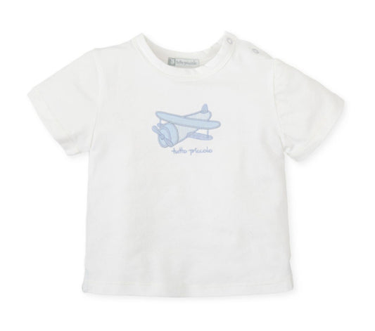 Tutto Piccolo Boys Blue Trouser And Aeroplane T-Shirt Set SS24