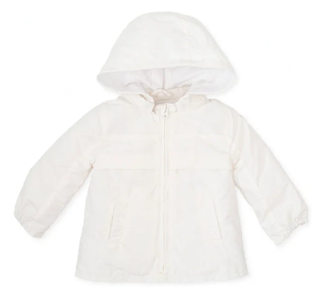 Tutto Piccolo Boys White Parka With Hood SS24