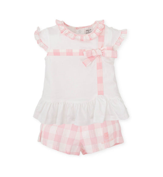 Tutto Piccolo Girls Gingham Short Set SS24