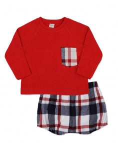 Rapife Red Check Jam Pant and Jumper Set AW