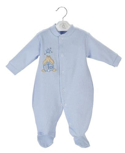 Dandelion Baby Blue Ribbed Baby Grow