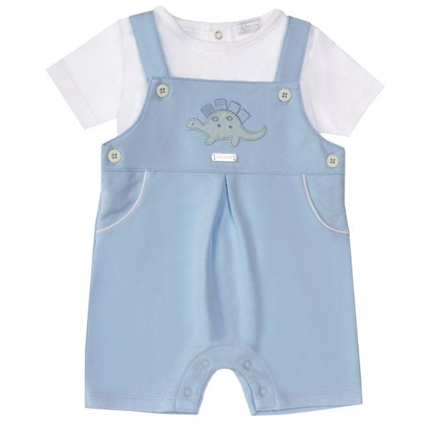 Amore Boys Blue Short Dungaree Set SS24