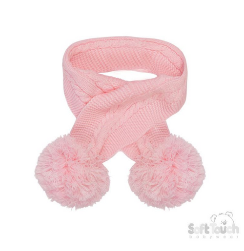 Soft Touch Scarf In Pink Blue or White  12-24M