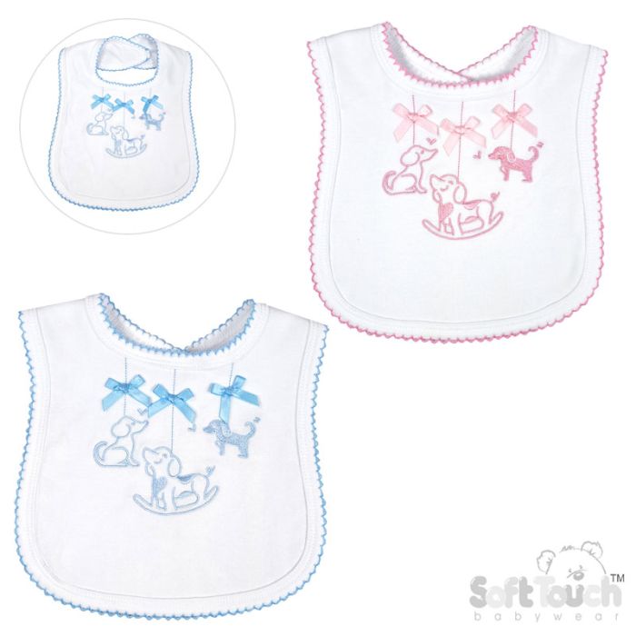 Kinder Baby Bibs (Puppy Design) With Bows