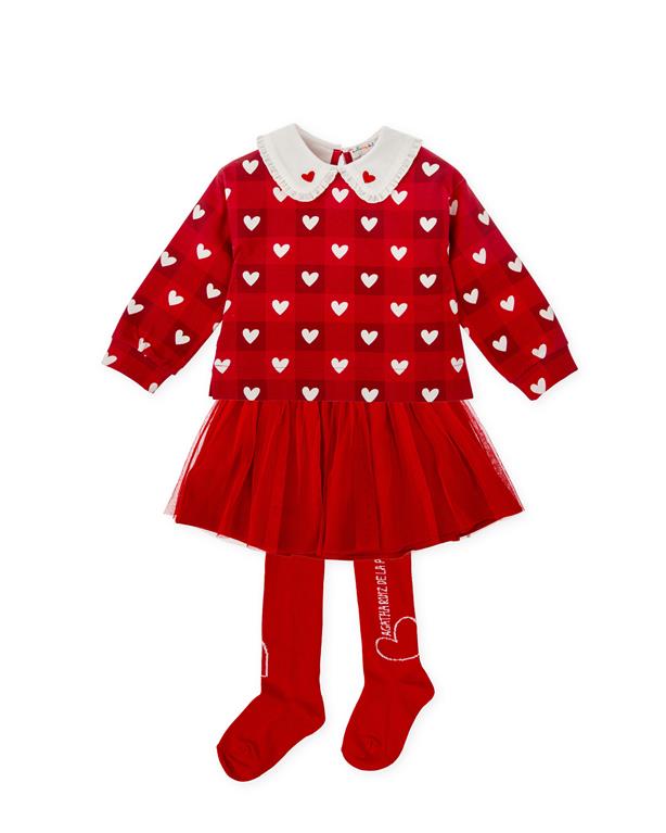 Agatha Ruiz De La Prada Girls Red Tulle Skirt Set AW25