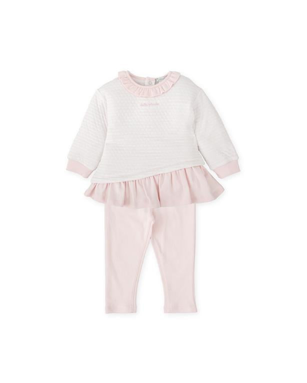 Tutto Piccolo Girls Pink Legging Set AW25