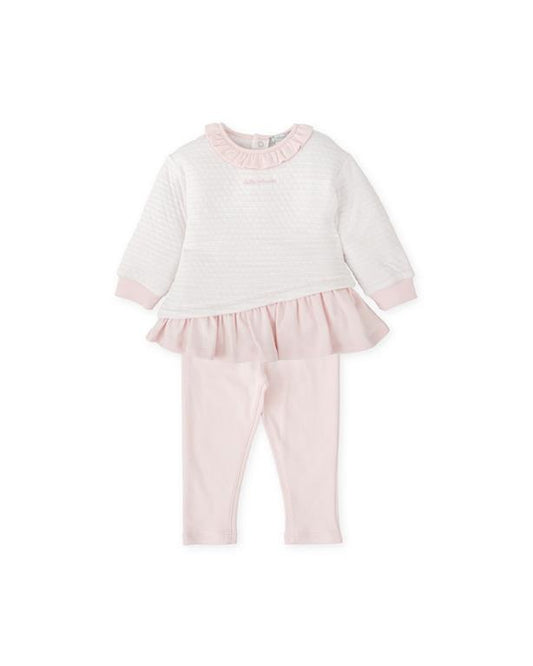 Tutto Piccolo Girls Pink Legging Set AW25