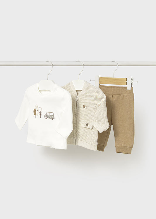 Mayoral Beige Baby Boys Tracksuit AW25