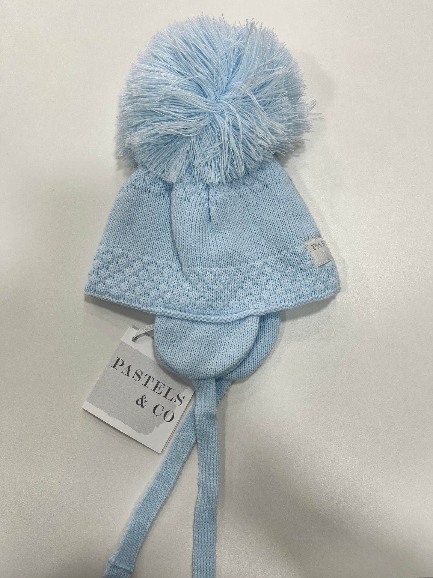 Pastels & Co Bobbie Fine Cable Knit Pom Pom Hat (Various Colours)