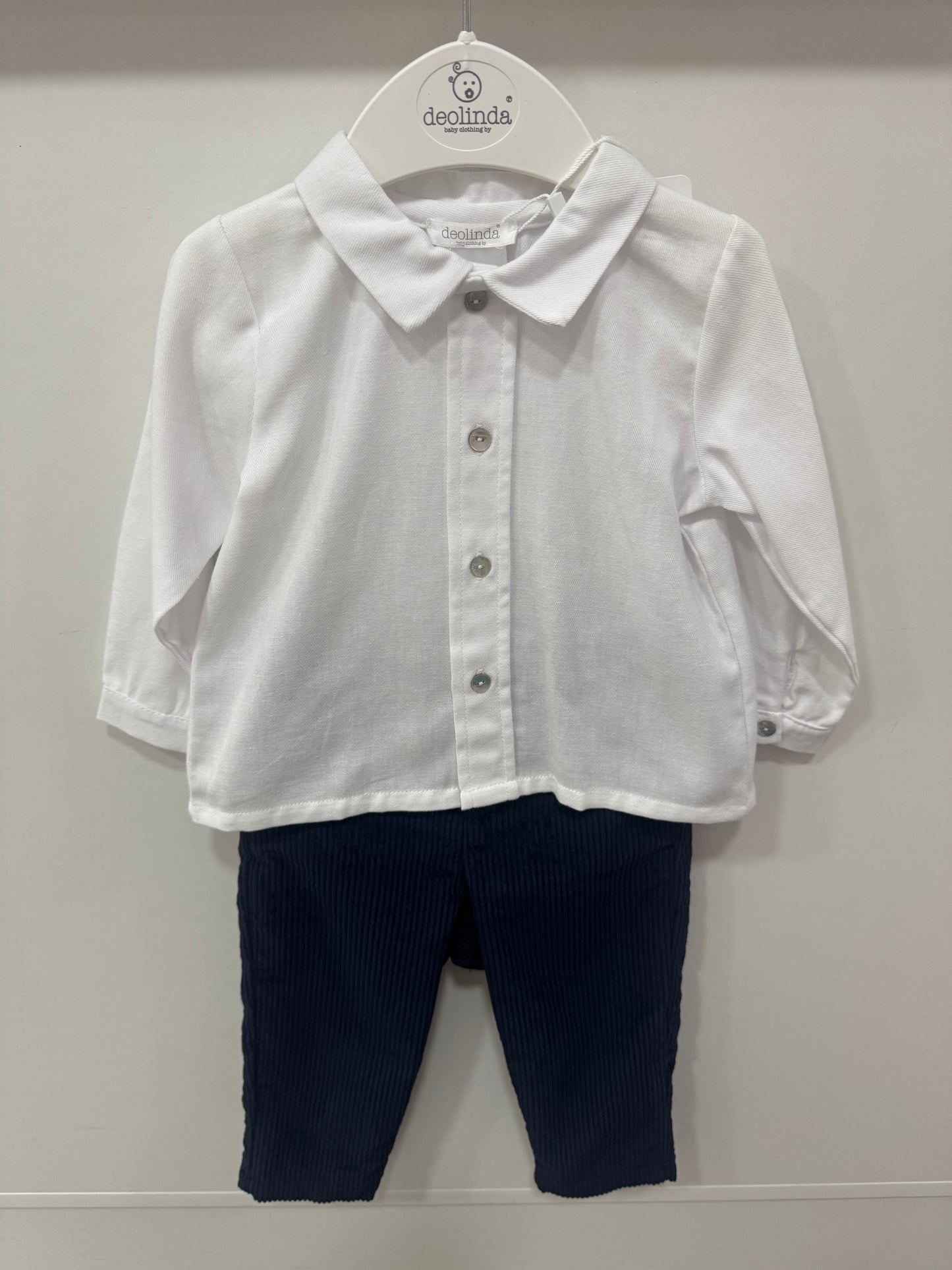 Deolinda Boys Navy Cord Trouser Set AW25