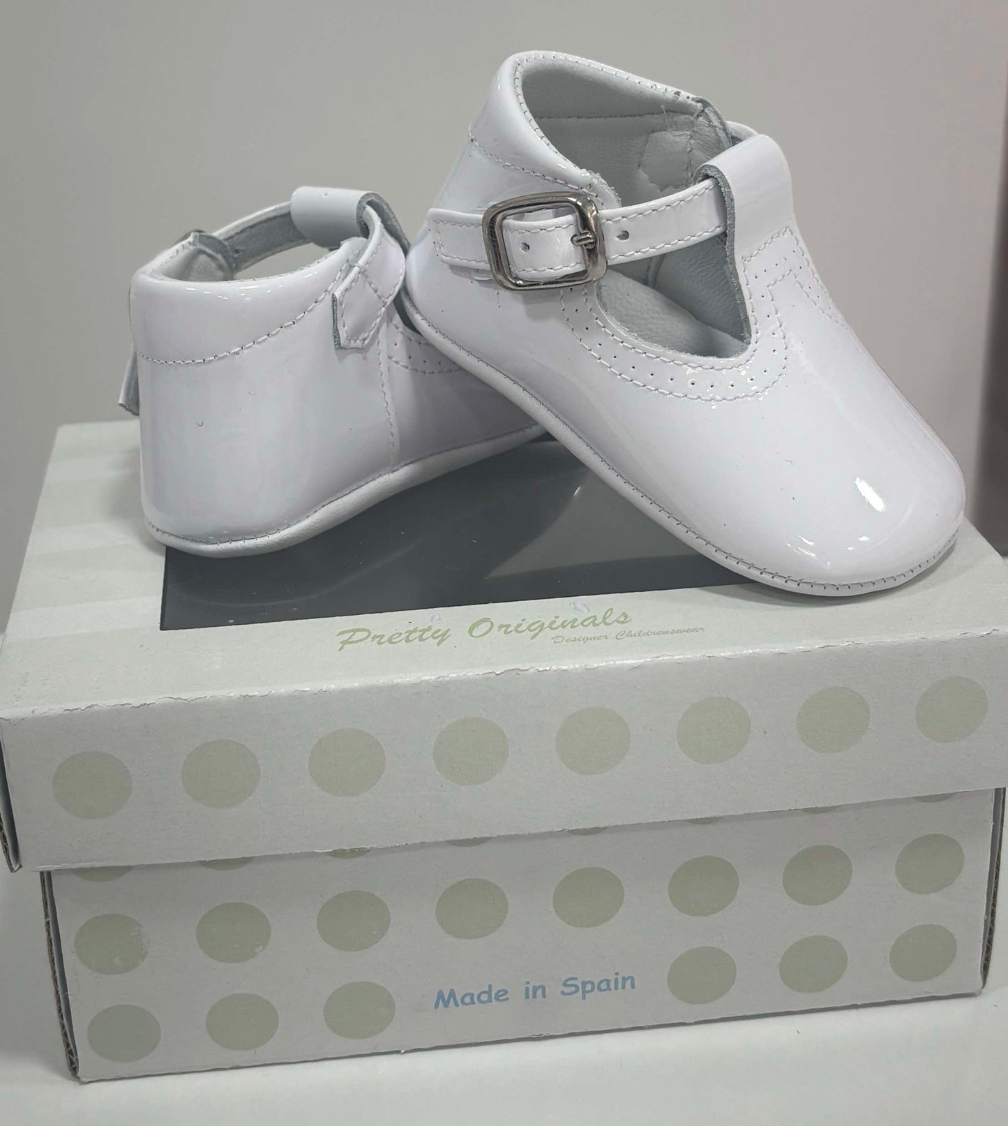 Pretty Originals White Patent Soft Sole Shoe