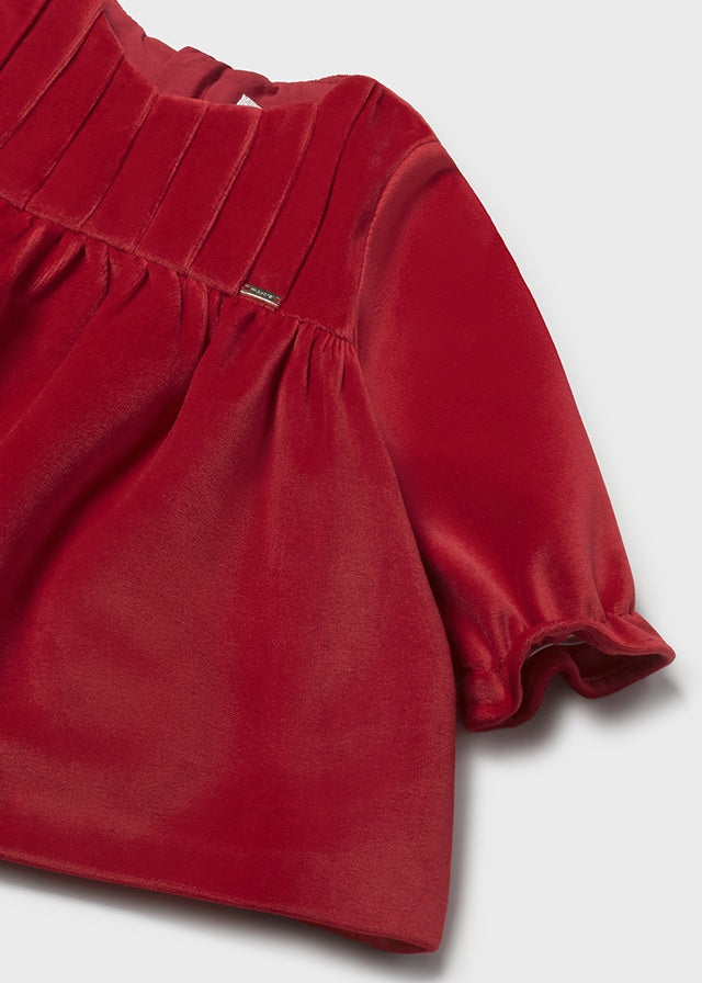 Mayoral Girls Velvet Dress AW25
