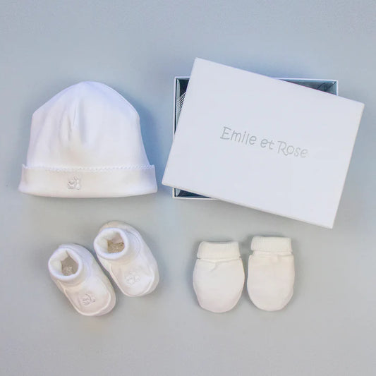 Emile Et Rose Baby Hat, Bootee & Mitt Gift Sets