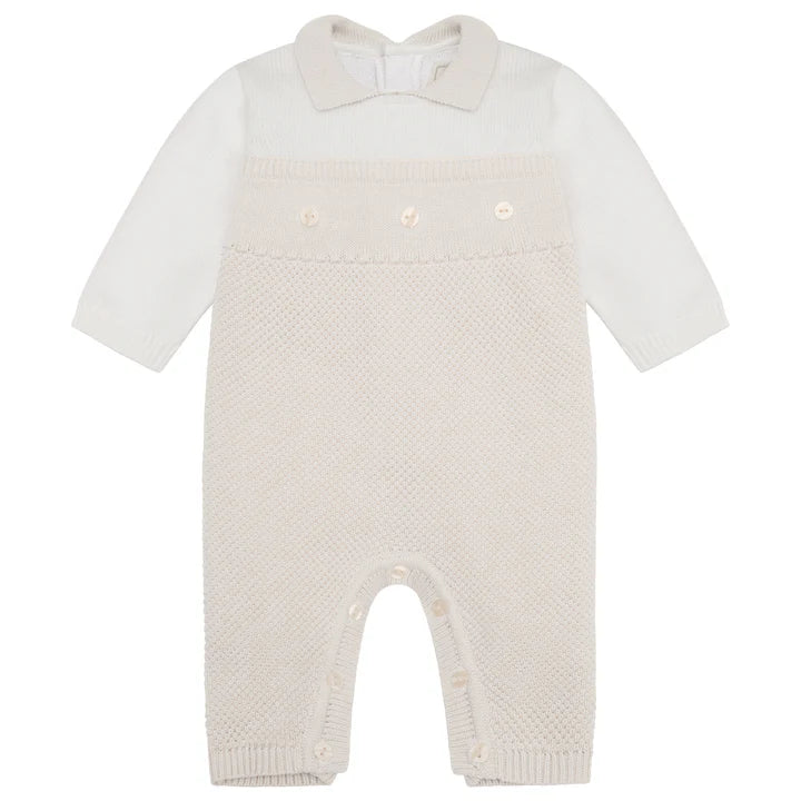 Emile Et Rose Boys  Beige/Snow Knitted All in One Kenzie AW25