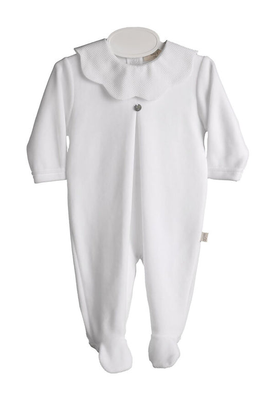 Baby Gi Velour Pique Babygrow in Various Colours
