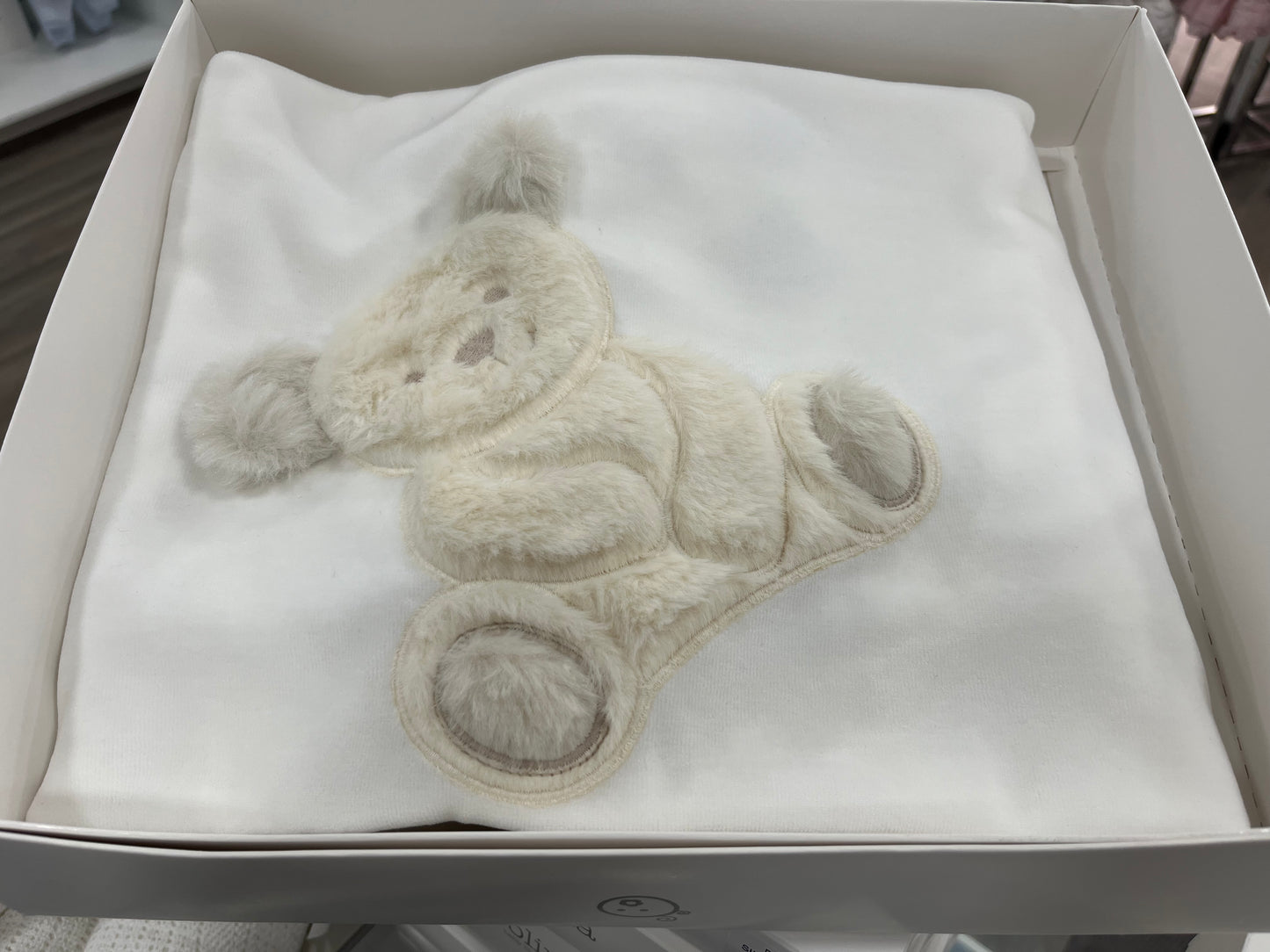 Deolinda Baby Blanket Unisex in Cream/Beige Teddy (Jazz) AW25
