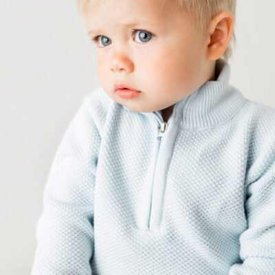Pastels & Co Boys Blue Knitted Jumper Ellis AW25