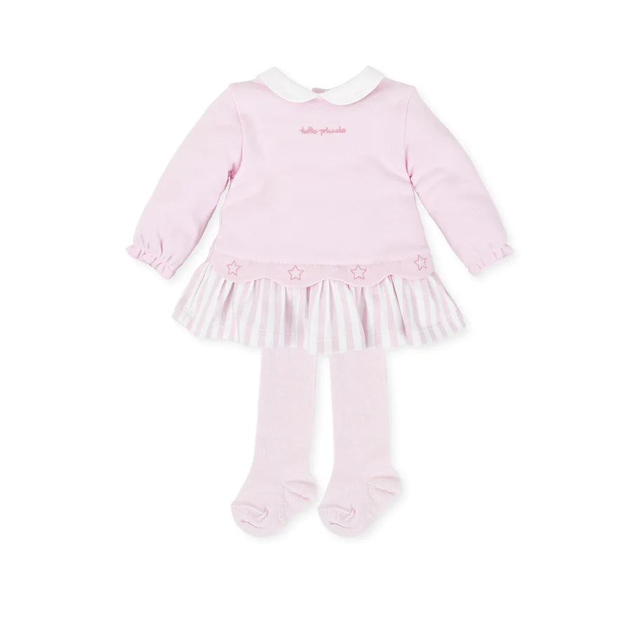 Tutto Piccolo Girls Dress And Tights Set AW