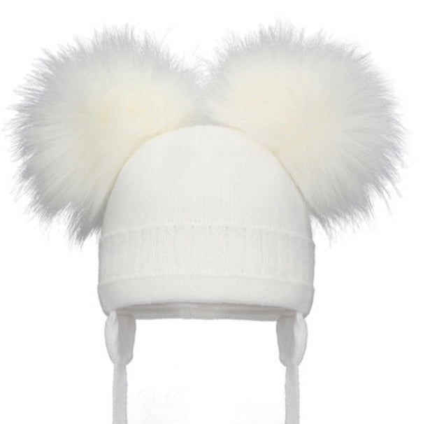 Pom Pom Envy Double Cable Hat