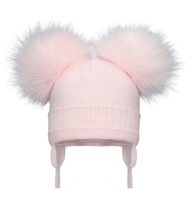 Pom Pom Envy Double Cable Hat