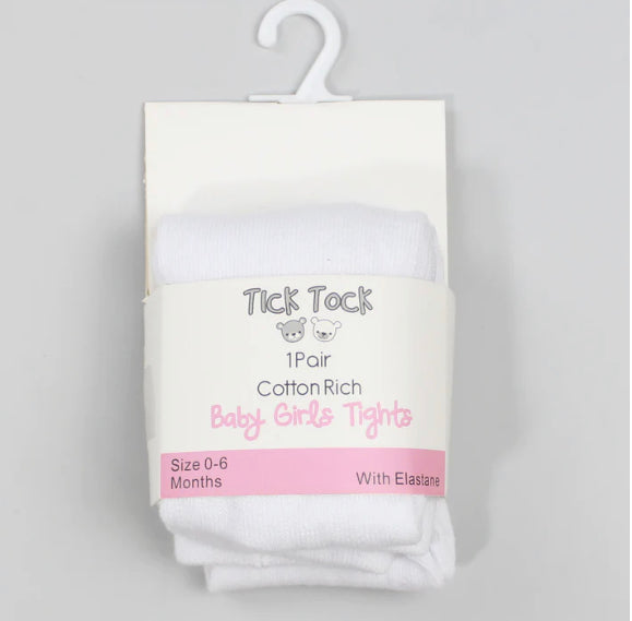 Tick Tock Tights White
